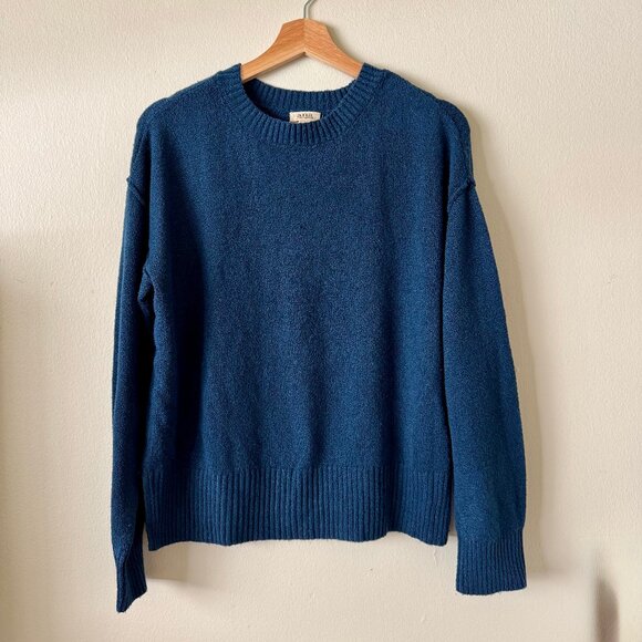 a.n.a. A New Approach Women's Blue Crew Neck Long Sleeved Sweater Size M - Picture 1 of 9
